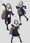 sister_claire sister_claire_(1st_costume) (niginigi_nijitown nijisanji) drawn by kakashi_(ka_kshi)