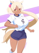 tsukumo_sana (hololive hololive_english umamusume) drawn by erikuukun