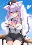 nekomata_okayu nekomata_okayu_(wonderland) (hololive) drawn by shinonome_shino_(artist)
