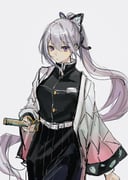 higuchi_kaede kochou_shinobu (kimetsu_no_yaiba nijisanji) drawn by happyceleryisme