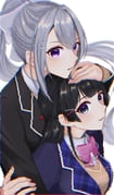 higuchi_kaede higuchi_kaede_(1st_costume) tsukino_mito tsukino_mito_(1st_costume) (nijisanji) drawn by ringo_21_a