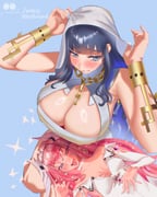 irys_(hololive) ouro_kronii ouro_kronii_(goddess) (hololive hololive_english) drawn by itszenvy