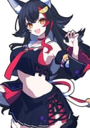 ookami_mio ookami_mio_(1st_costume) (hololive) drawn by minkof_nn