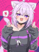 nekomata_okayu nekomata_okayu_(1st_costume) (hololive) drawn by puchicochi_712