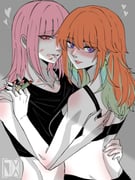 mori_calliope takanashi_kiara (hololive hololive_english) drawn by jasper_xandros