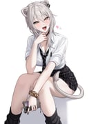 shishiro_botan (hololive) drawn by wanne