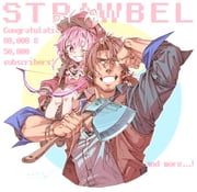 belmond_banderas belmond_banderas_(1st_costume) ushimi_ichigo ushimi_ichigo_(3rd_costume) (nijisanji) drawn by hima_(nichikan)