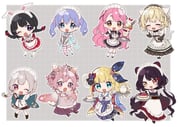 aizono_manami aizono_manami_(1st_costume) elu_(6th_costume)_(nijisanji) elu_(nijisanji) inui_toko inui_toko_(1st_costume) mononobe_alice mononobe_alice_(new_year) suzuya_aki suzuya_aki_(5th_costume) tsukino_mito tsukino_mito_(maid) ushimi_ichigo ushimi_ichigo_(new_year) yuuki_chihiro yuuki_chihiro_(3rd_costume) (nijisanji) drawn by yamabukiiro