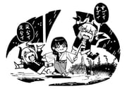 levi_elipha levi_elipha_(1st_costume) tsukino_mito tsukino_mito_(new_year) (nijisanji) drawn by kozy