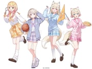 fuwawa_abyssgard mococo_abyssgard momosuzu_nene todoroki_hajime (hololive hololive_dev_is hololive_english) drawn by momoshiki_tsubaki