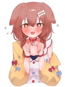 inugami_korone inugami_korone_(1st_costume) (hololive) drawn by tepenchi