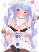 don-chan_(usada_pekora) usada_pekora usada_pekora_(1st_costume) (hololive) drawn by tepenchi