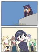 ceres_fauna nanashi_mumei ninomae_ina'nis ouro_kronii watson_amelia (futurama hololive hololive_english) drawn by fong_(fongthe0125)