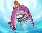 amane_kanata amane_kanata_(1st_costume) kiryu_coco kiryu_coco_(dragon) (hololive) drawn by keenbiscuit