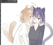 nanashi_mumei ouro_kronii (hololive hololive_english) drawn by emimhok