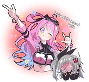 himemori_luna isaki_riona isaki_riona_(1st_costume) (hololive hololive_dev_is) drawn by hiyashinssu