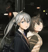 fumino_tamaki fumino_tamaki_(1st_costume) higuchi_kaede higuchi_kaede_(1st_costume) (nijisanji) drawn by koinko_(hunjinwashow)