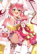 sakura_miko sakura_miko_(1st_costume) (hololive) drawn by kito_koruta