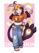 gigi_murin grem_(gigi_murin) hachiware_(chiikawa) labubu (chiikawa hololive hololive_english pop_mart) drawn by monchizu