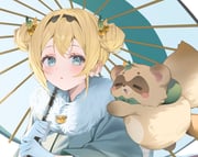 kazama_iroha pokobee (hololive) drawn by ryuya