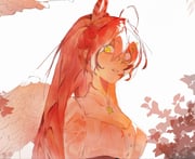 nanashi_mumei nanashi_mumei_(1st_costume) (hololive hololive_english) drawn by cafee_is_mad