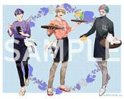 fushimi_gaku joe_rikiichi kenmochi_touya (nijisanji sweets_paradise) drawn by tatsuta_age