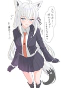 kirigiri_kyoko shirakami_fubuki (danganronpa:_trigger_happy_havoc danganronpa_(series) hololive) drawn by warg_game