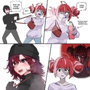 jurard_t_rexford kureiji_ollie (hololive hololive_indonesia holostars holostars_english) drawn by fian_f.n