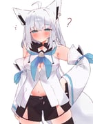 shirakami_fubuki shirakami_fubuki_(1st_costume) (hololive) drawn by tepenchi