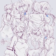 elizabeth_rose_bloodflame nerissa_ravencroft (hololive hololive_english) drawn by spaceyur1