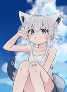 shirakami_fubuki (hololive) drawn by tensann3