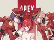 ange_katrina ange_katrina_(casual) elu_(9th_costume)_(nijisanji) elu_(nijisanji) gundou_mirei gundou_mirei_(6th_costume) (apex_legends nijisanji) drawn by kamitoge_supino
