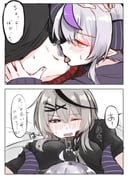 la+_darknesss sakamata_chloe (hololive) drawn by tora_(nanamiiill)