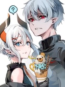 kuzuha_(1st_costume)_(nijisanji) kuzuha_(nijisanji) levi_elipha levi_elipha_(1st_costume) (nijisanji) drawn by mo_(mornmorm)