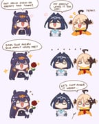 gigi_murin gigi_murin_(1st_costume) ninomae_ina'nis ninomae_ina'nis_(1st_costume) ouro_kronii ouro_kronii_(1st_costume) (hololive hololive_english) drawn by sappysque