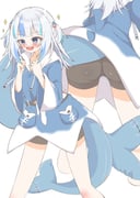 gawr_gura gawr_gura_(1st_costume) (hololive hololive_english) drawn by gabu_g2