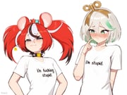 cecilia_immergreen hakos_baelz mr._squeaks_(hakos_baelz) (hololive hololive_english) drawn by dreizerel