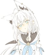 shirakami_fubuki shirakami_fubuki_(1st_costume) (hololive) drawn by abara_heiki