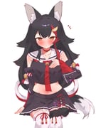 ookami_mio ookami_mio_(1st_costume) (hololive) drawn by tepenchi