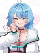 yukihana_lamy yukihana_lamy_(cyber) (hololive) drawn by puchicochi_712