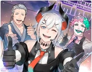 joe_rikiichi joe_rikiichi_(1st_costume) levi_elipha levi_elipha_(1st_costume) maimoto_keisuke maimoto_keisuke_(1st_costume) (nijisanji) drawn by ojica