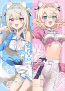 fuwawa_abyssgard mococo_abyssgard (hololive hololive_english) drawn by asukaru_(magika_ru)