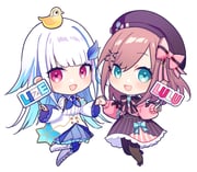 lize_helesta lize_helesta_(1st_costume) sebastian_piyodore suzuhara_lulu suzuhara_lulu_(1st_costume) (nijisanji) drawn by saine