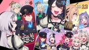 cecilia_immergreen elizabeth_rose_bloodflame fuwawa_abyssgard gigi_murin koseki_bijou mococo_abyssgard nerissa_ravencroft raora_panthera shiori_novella (hololive hololive_english) drawn by dasdokter