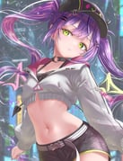 bibi_(tokoyami_towa) tokoyami_towa (hololive) drawn by nanaki24