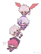 fuwa_minato fuwa_minato_(1st_costume) ibrahim_(1st_costume)_(nijisanji) ibrahim_(nijisanji) kuzuha_(1st_costume)_(nijisanji) kuzuha_(nijisanji) lauren_iroas lauren_iroas_(1st_costume) (nijisanji) drawn by cicnm