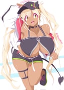 tokoyami_towa tokoyami_towa_(1st_costume) tsukumo_sana (hololive hololive_english) drawn by erikuukun