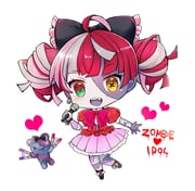 kureiji_ollie minamoto_sakura udin_(kureiji_ollie) (hololive hololive_indonesia zombie_land_saga) drawn by terimuku