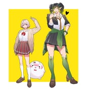 hanabatake_chaika hanabatake_chaika_(3rd_costume) omochiina shiina_yuika (nijisanji) drawn by tenobe