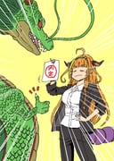 kiryu_coco shenron_(dragon_ball) (dragon_ball hololive) drawn by lee_(dragon_garou)